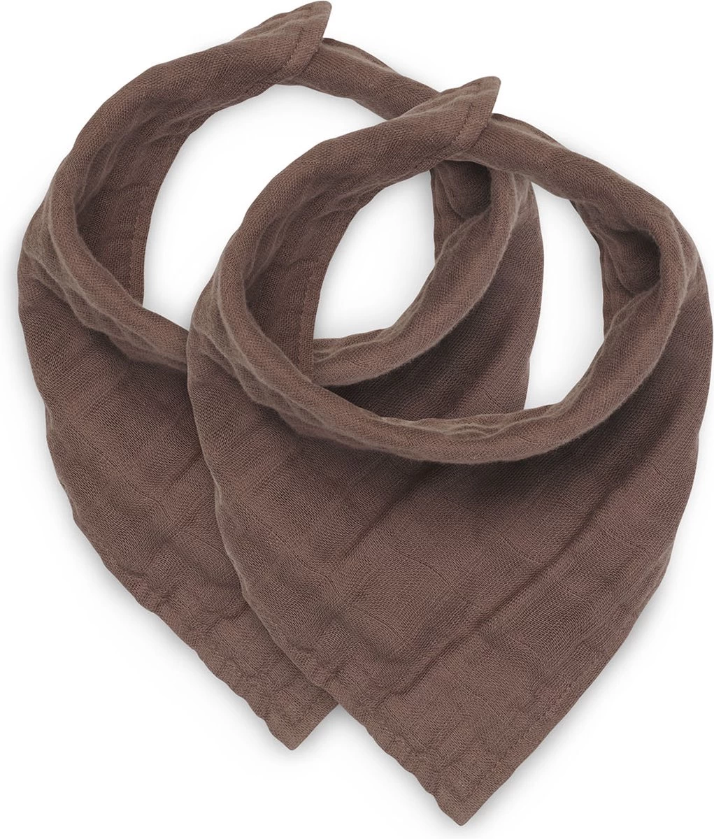 Jollein Slab Bandana - Wrinkled - Chestnut - 2 Stuks 1 Jollein Slab Bandana - Wrinkled - Chestnut - 2 Stuks