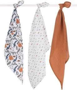 Jollein Hydrofiel Multidoek Spot 70x70cm - Caramel - 3 Stuks -Jollein Babyparadijs 1028x1200