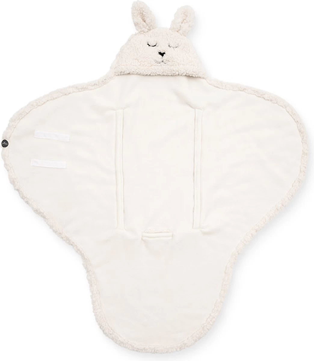 Jollein Wikkeldeken Bunny 100x105cm - Off-White 1 Jollein Wikkeldeken Bunny 100x105cm - Off-White