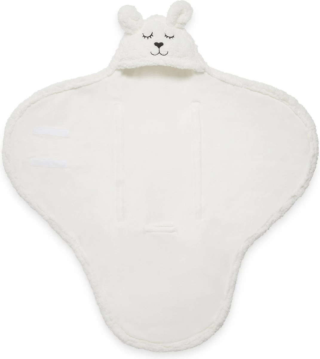 Jollein Wikkeldeken Bunny 100x105cm - Off-White 2 Jollein Wikkeldeken Bunny 100x105cm - Off-White - Afbeelding 2