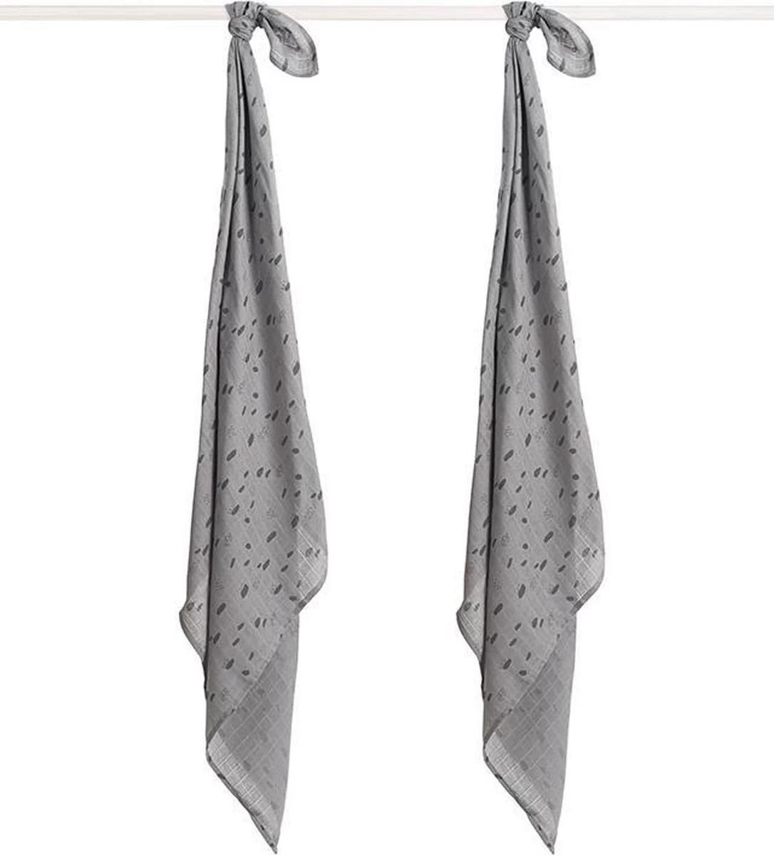 Jollein Hydrofiel Multidoek Spot 115x115cm - Storm Grey - 2 Stuks 1 Jollein Hydrofiel Multidoek Spot 115x115cm - Storm Grey - 2 Stuks