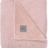 Jollein Baby Deken Ledikant 100x150cm River Knit - Pale Pink/Coral Fleece