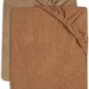 Jollein Aankleedkussenhoes Badstof 50x70cm - Caramel/Biscuit - 2 Stuks