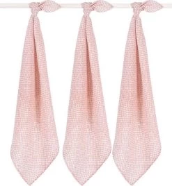 Jollein Hydrofiel Multidoek Snake 70x70cm - Pale Pink - 3 Stuks