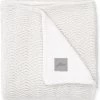 Jollein Baby Deken Wieg 75x100cm River Knit - Cream White/Coral Fleece