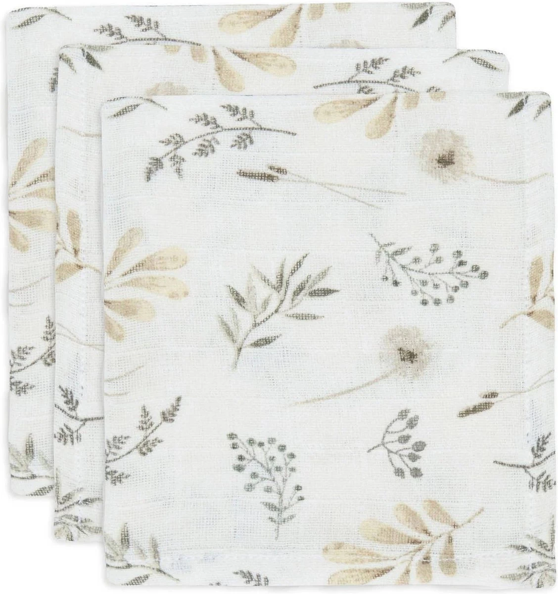 Jollein Hydrofiel Monddoekje Meadow - Chestnut - 3 Stuks 1 Jollein Hydrofiel Monddoekje Meadow - Chestnut - 3 Stuks