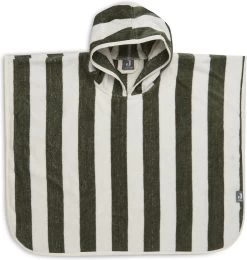 Jollein Badponcho Stripe Terry - Leaf Green - GOTS