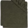 Jollein Aankleedkussenhoes Badstof 50x70cm - Leaf Green - 2 Stuks