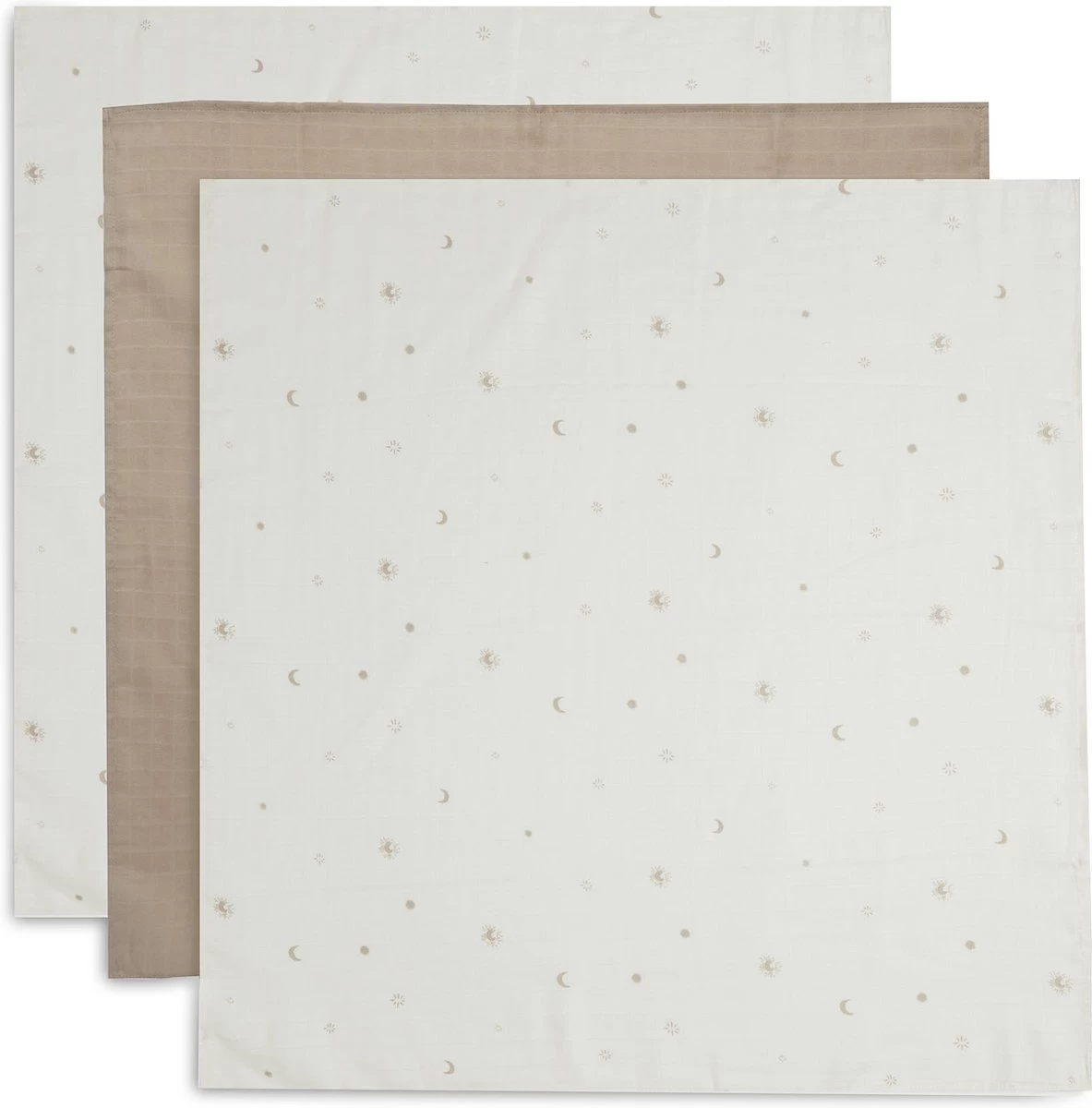 Jollein Hydrofiele Doek Small 70x70cm Stargaze - Biscuit - 3 Stuks 2 Jollein Hydrofiele Doek Small 70x70cm Stargaze - Biscuit - 3 Stuks - Afbeelding 2