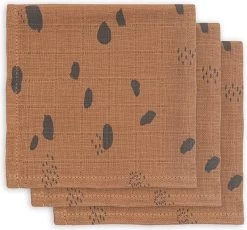 Jollein Hydrofiel Monddoekje Spot - Caramel - 3 Stuks