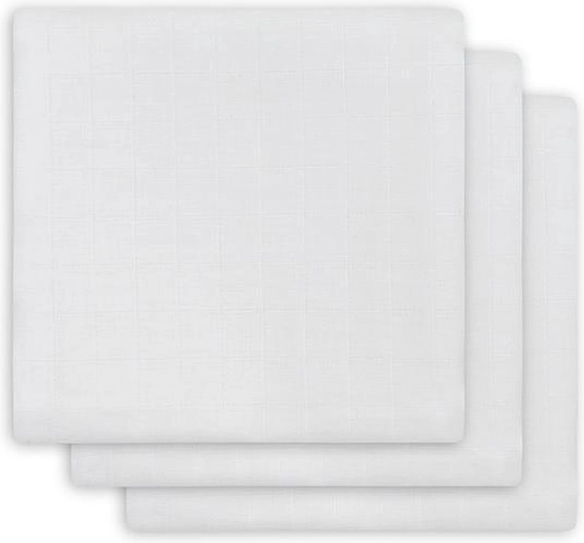 Jollein Hydrofiel Multidoek Basic 70x70cm - White - 3 Stuks 4 Jollein Hydrofiel Multidoek Basic 70x70cm - White - 3 Stuks - Afbeelding 4