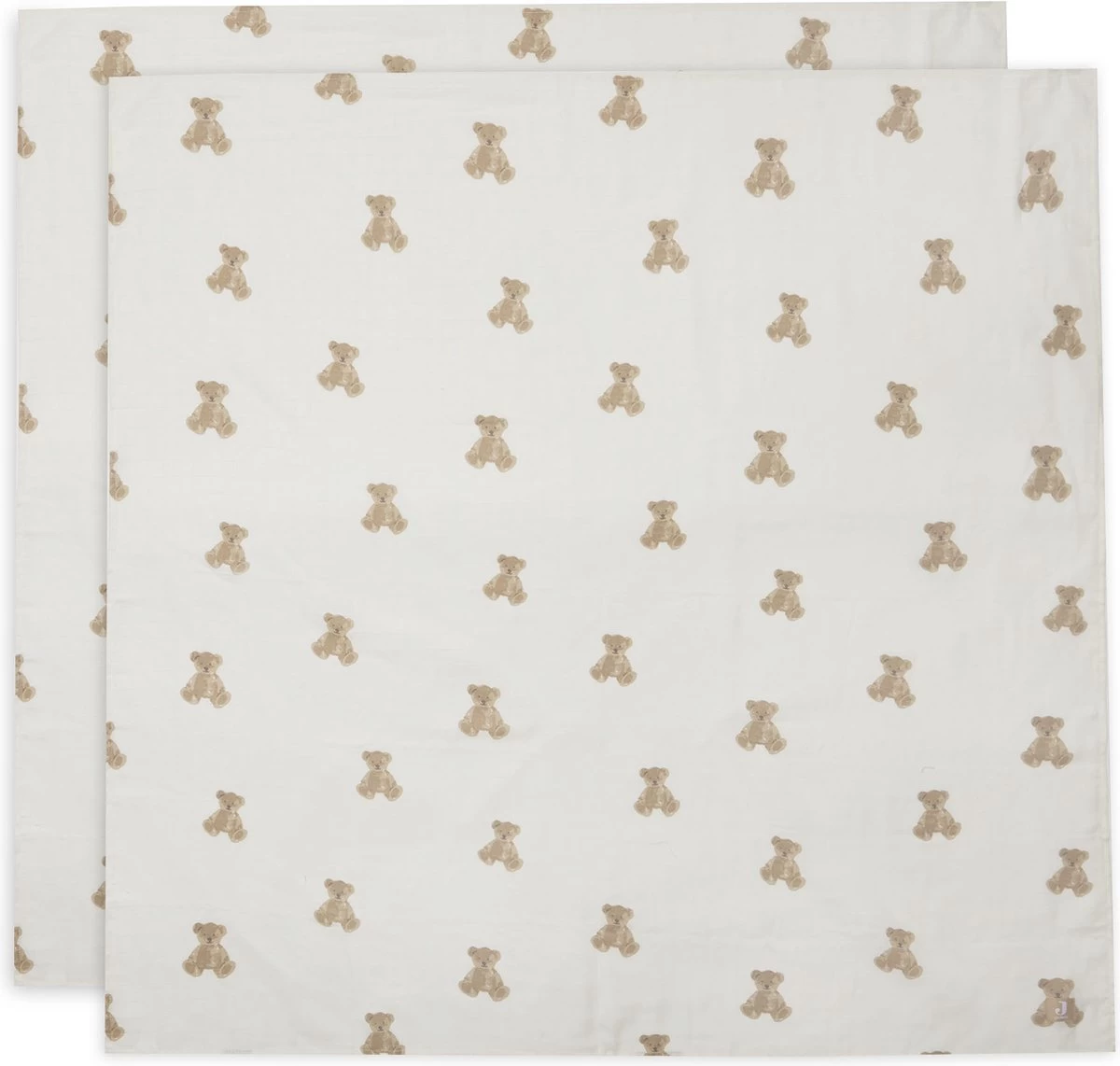 Jollein Hydrofiele Doek Large 115x115cm Teddy Bear- 2 Stuks 1 Jollein Hydrofiele Doek Large 115x115cm Teddy Bear- 2 Stuks