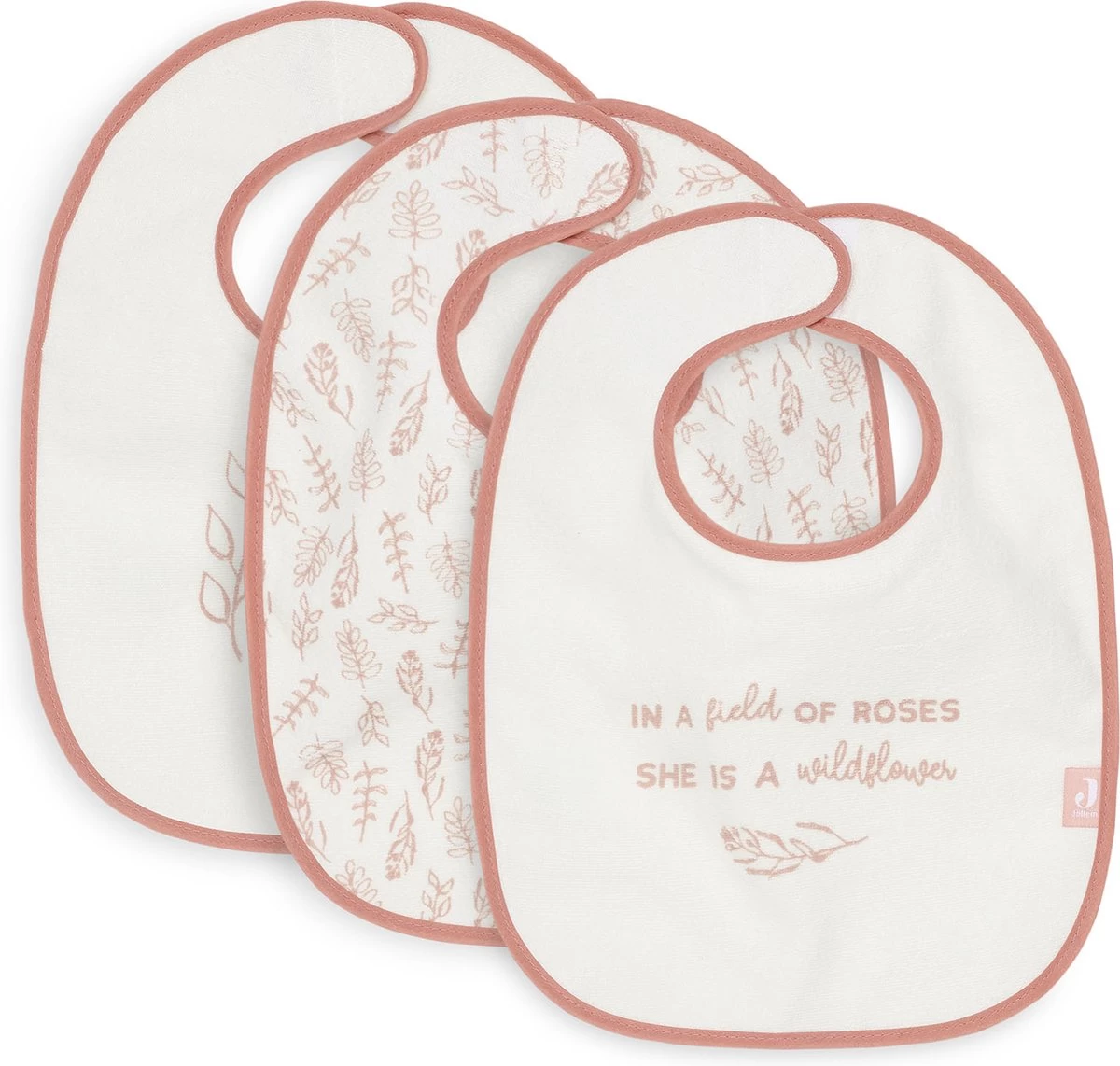 Jollein Slab Badstof Waterproof Peach - 3 Stuks 2 Jollein Slab Badstof Waterproof Peach - 3 Stuks - Afbeelding 2