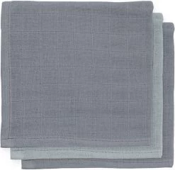 Jollein Hydrofiel Monddoekje Bamboe Katoen - Storm Grey - 3 Stuks