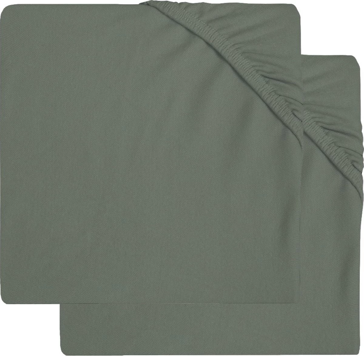Jollein Baby Hoeslaken Boxmatras Jersey 75x95cm - Ash Green - 2 Stuks 1 Jollein Baby Hoeslaken Boxmatras Jersey 75x95cm - Ash Green - 2 Stuks