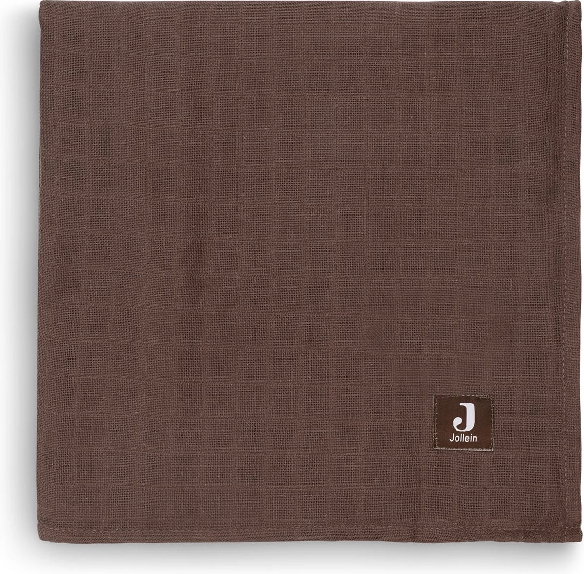 Jollein Hydrofiel Multidoek Meadow 70x70cm - Chestnut - 3 Stuks 7 Jollein Hydrofiel Multidoek Meadow 70x70cm - Chestnut - 3 Stuks - Afbeelding 7