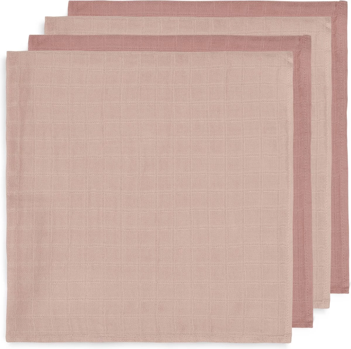Jollein Hydrofiele Doek Small 70x70cm Bamboe Katoen - Pale Pink - 4 Stuks 1 Jollein Hydrofiele Doek Small 70x70cm Bamboe Katoen - Pale Pink - 4 Stuks