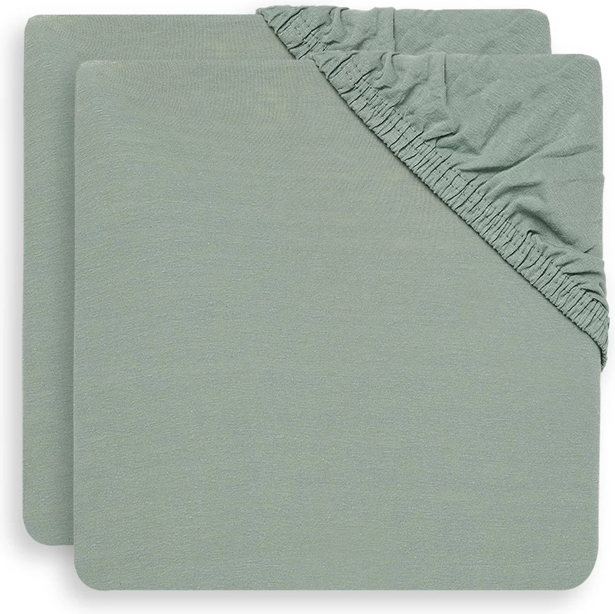 Jollein Baby Hoeslaken Boxmatras Jersey 75x95cm - Ash Green - 2 Stuks 2 Jollein Baby Hoeslaken Boxmatras Jersey 75x95cm - Ash Green - 2 Stuks - Afbeelding 2