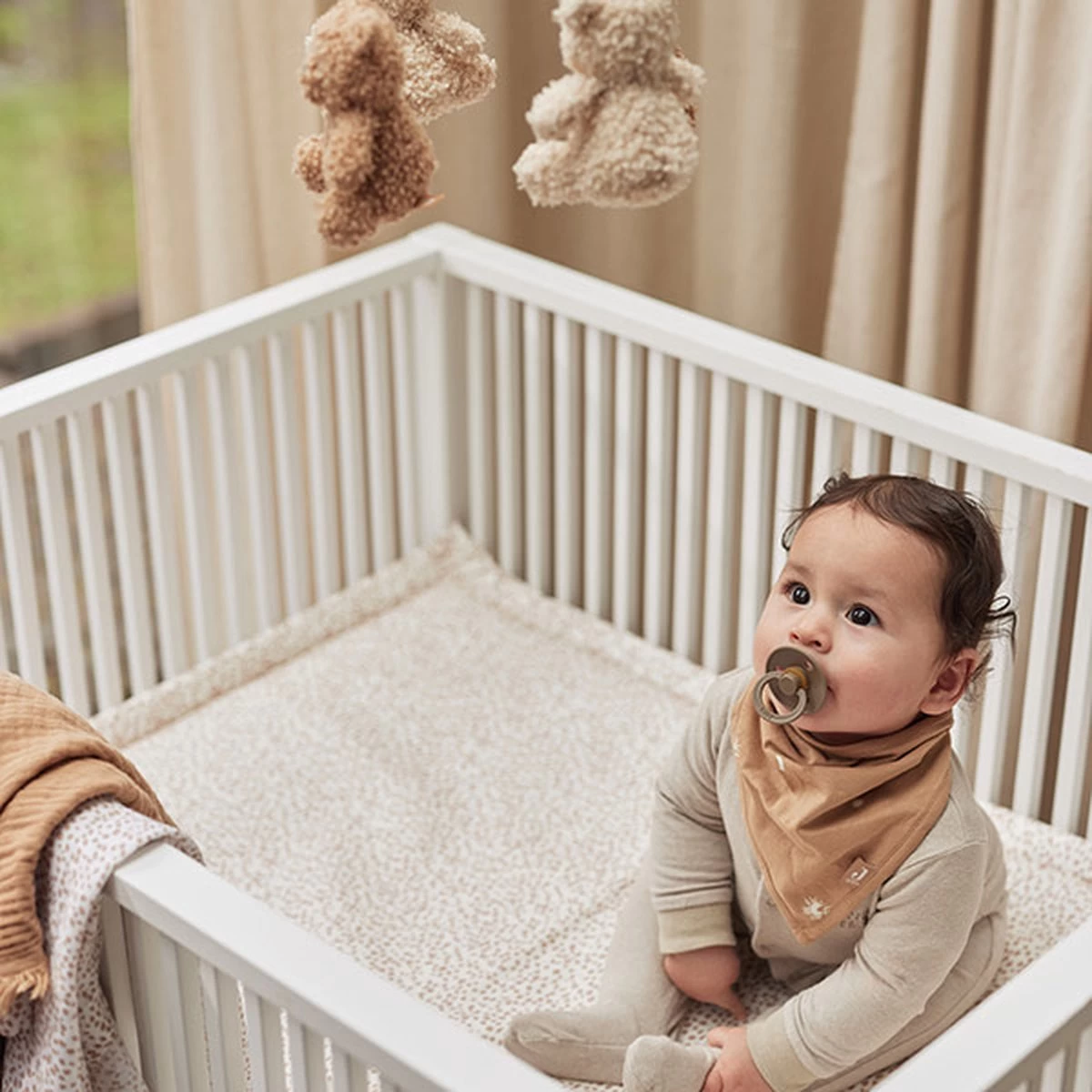 Jollein Slab Bandana Stargaze - Biscuit - 2 Stuks 2 Jollein Slab Bandana Stargaze - Biscuit - 2 Stuks - Afbeelding 2