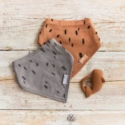Jollein Slab Bandana Spot - Storm Grey/Caramel - 2 Stuks -Jollein Babyparadijs 1200x1200 288