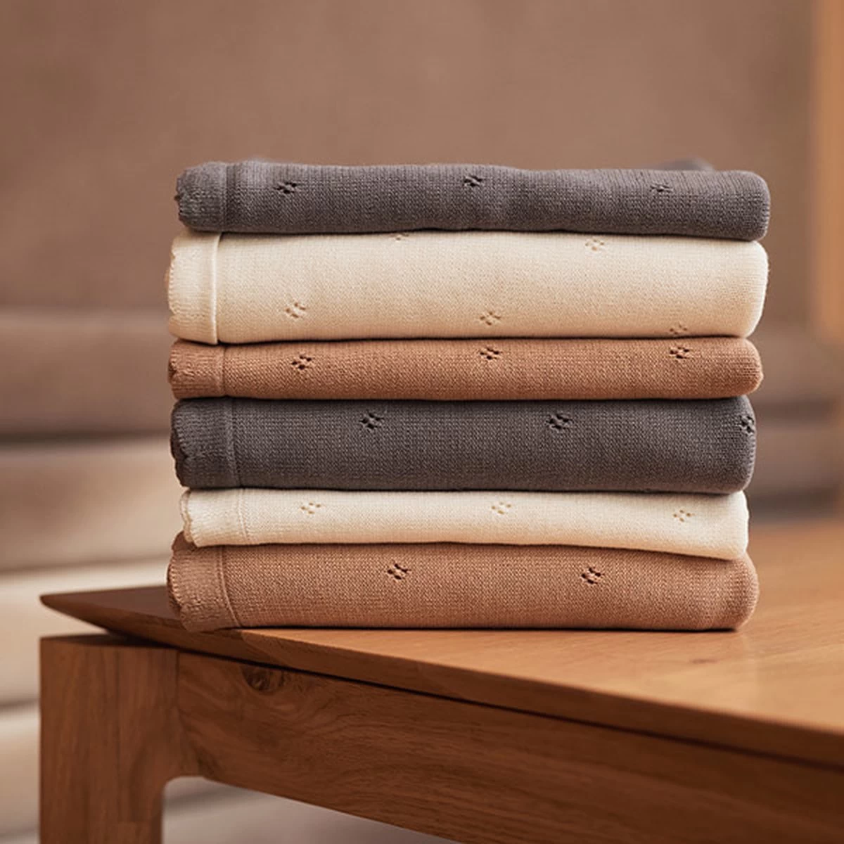 Jollein Baby Deken Ledikant 100x150cm Pointelle - Biscuit 12 Jollein Baby Deken Ledikant 100x150cm Pointelle - Biscuit - Afbeelding 12