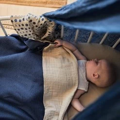 Jollein Baby Deken Wieg 75x100cm Basic Knit - Jeans Blue -Jollein Babyparadijs 1200x1200 350