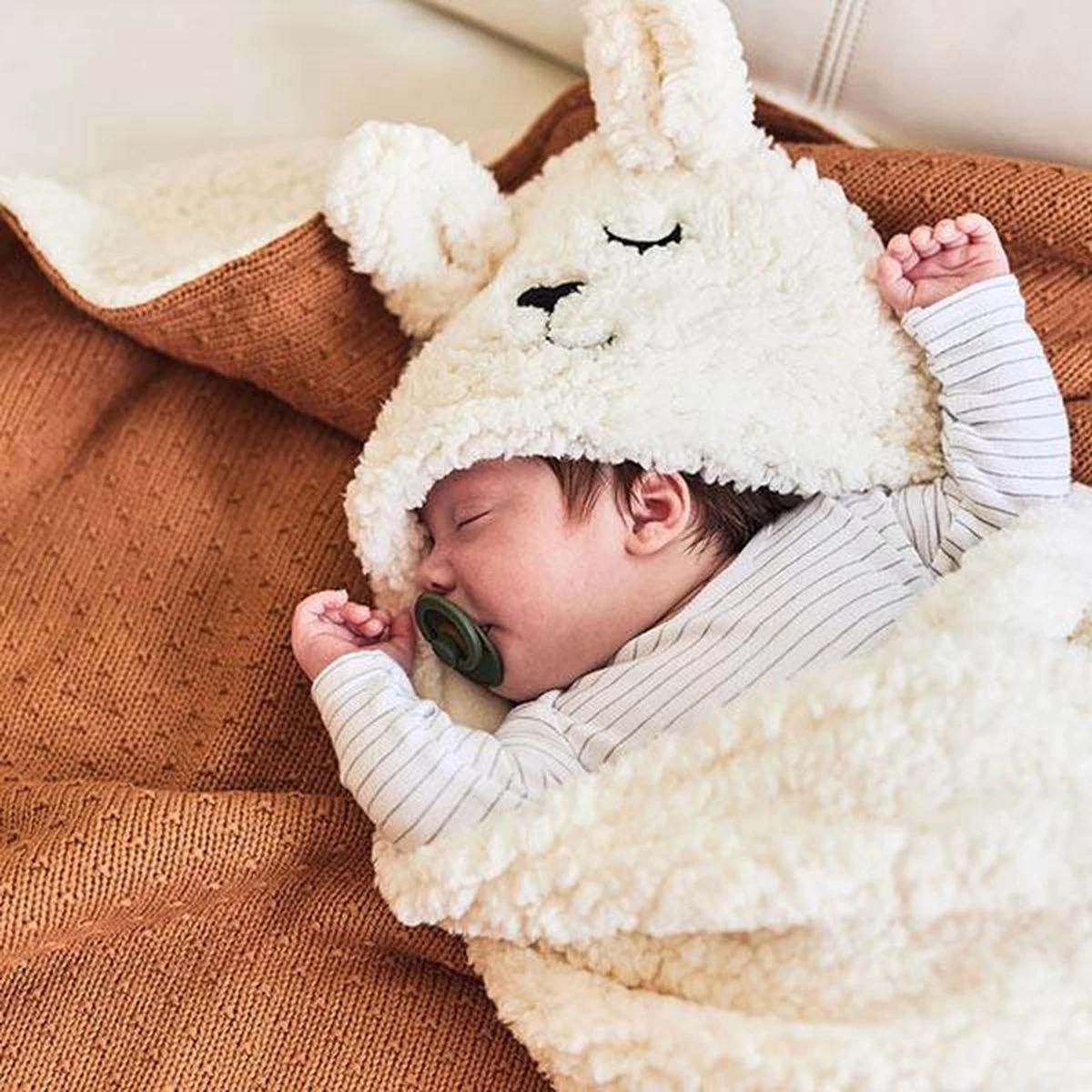 Jollein Baby Deken Ledikant 100x150cm Teddy - Bliss Knit - Caramel 16 Jollein Baby Deken Ledikant 100x150cm Teddy - Bliss Knit - Caramel - Afbeelding 16