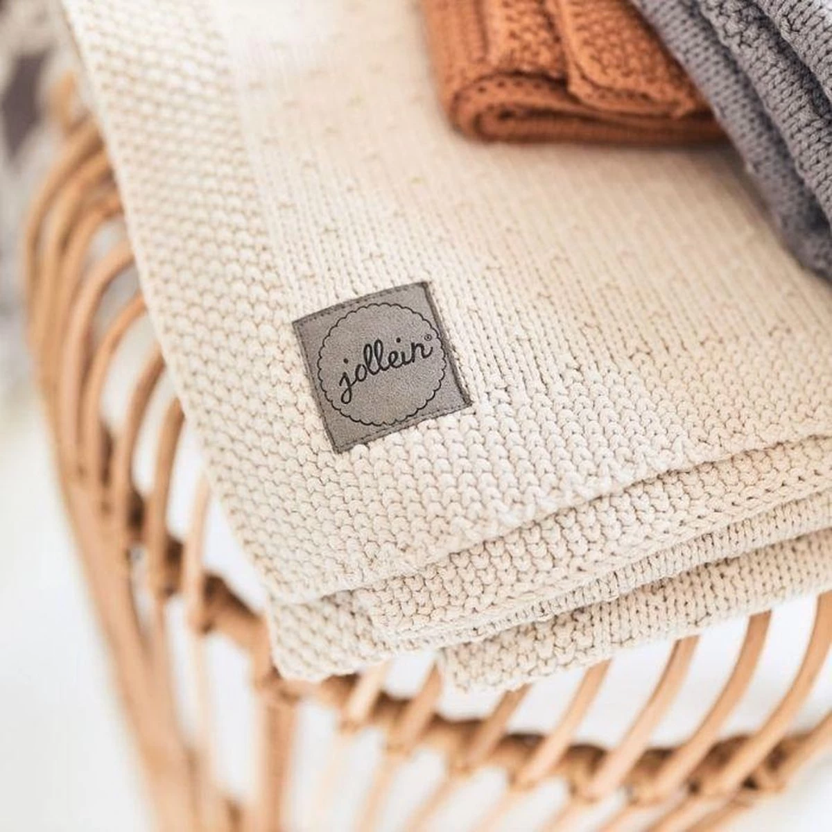 Jollein Baby Deken Wieg 75x100cm Bliss Knit - Nougat 3 Jollein Baby Deken Wieg 75x100cm Bliss Knit - Nougat - Afbeelding 3