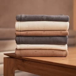 Jollein Baby Deken Wieg 75x100cm Pointelle - Biscuit -Jollein Babyparadijs 1200x1200 548