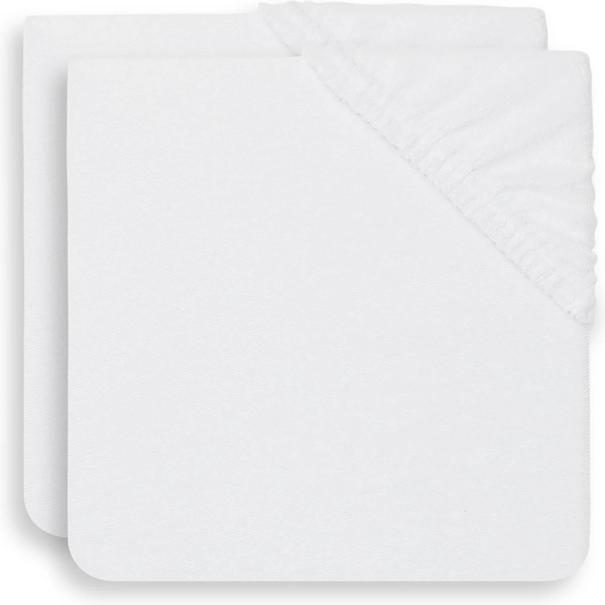 Jollein Aankleedkussenhoes Badstof 50x70cm - Wit - 2 Stuks 2 Jollein Aankleedkussenhoes Badstof 50x70cm - Wit - 2 Stuks - Afbeelding 2