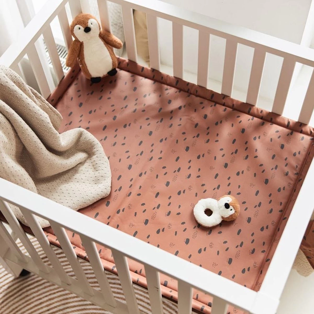 Jollein Boxkleed Spot 75x95cm - Caramel 7 Jollein Boxkleed Spot 75x95cm - Caramel - Afbeelding 7