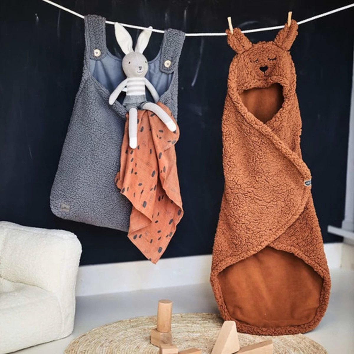 Jollein Hydrofiel Multidoek Spot 115x115cm - Caramel - 2 Stuks 5 Jollein Hydrofiel Multidoek Spot 115x115cm - Caramel - 2 Stuks - Afbeelding 5