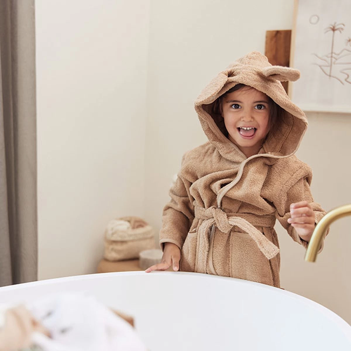 Jollein Badjas 1-2 Jaar - Biscuit 12 Jollein Badjas 1-2 Jaar - Biscuit - Afbeelding 12