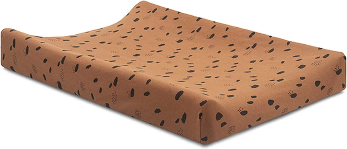 Jollein Aankleedkussenhoes Spot Jersey 50x70cm - Caramel 1 Jollein Aankleedkussenhoes Spot Jersey 50x70cm - Caramel