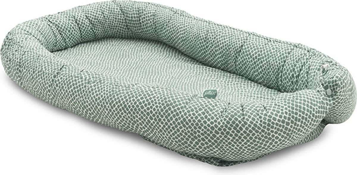 Jollein Babynest Snake 90x52cm - Ash Green 1 Jollein Babynest Snake 90x52cm - Ash Green