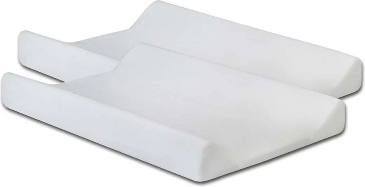 Jollein Aankleedkussenhoes Badstof 50x70cm - Wit - 2 Stuks 3 Jollein Aankleedkussenhoes Badstof 50x70cm - Wit - 2 Stuks - Afbeelding 3