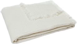 Jollein Baby Deken Ledikant 120x120cm Muslin Fringe - Ivory