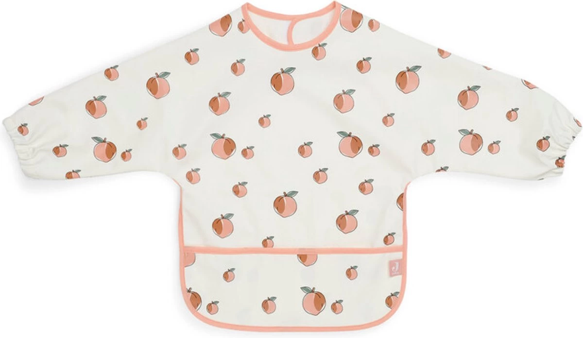 Jollein Slab Waterproof Met Mouw - Peach 1 Jollein Slab Waterproof Met Mouw - Peach