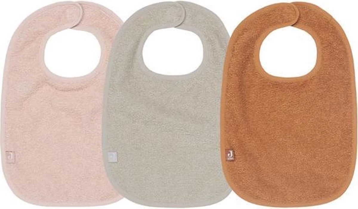 Jollein Slab Badstof - Pale Pink/Nougat/Caramel - 3 Stuks 1 Jollein Slab Badstof - Pale Pink/Nougat/Caramel - 3 Stuks