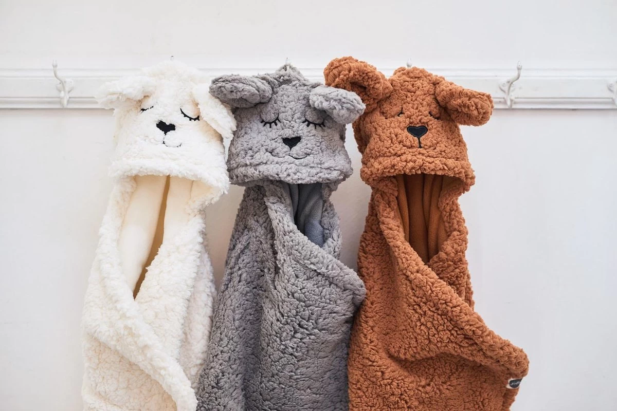 Jollein Wikkeldeken Bunny 100x105cm - Off-White 5 Jollein Wikkeldeken Bunny 100x105cm - Off-White - Afbeelding 5