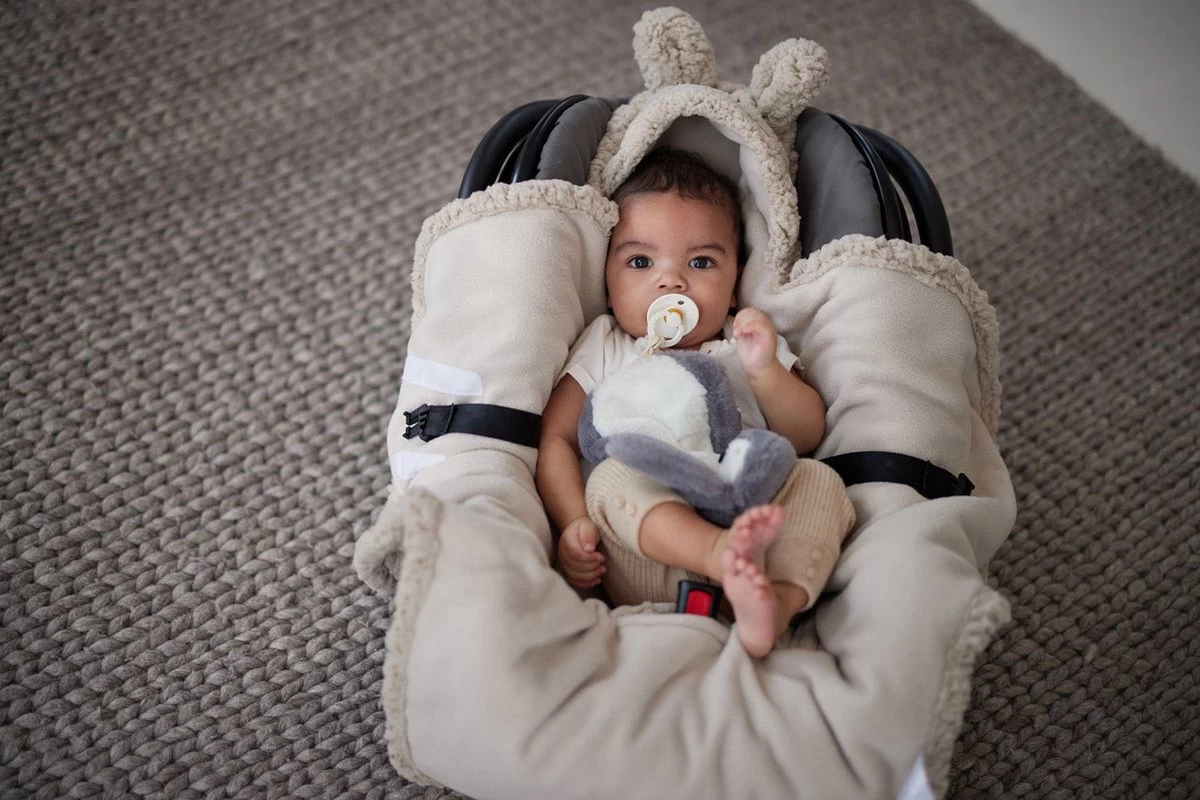 Jollein Wikkeldeken Bunny 100x105cm - Off-White 20 Jollein Wikkeldeken Bunny 100x105cm - Off-White - Afbeelding 20