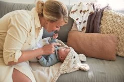 Jollein Wikkeldeken Bunny 100x105cm - Nougat -Jollein Babyparadijs 1200x800 547