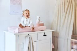 Jollein Aankleedkussenhoes Snake Jersey 50x70cm - Pale Pink -Jollein Babyparadijs 1200x800 598