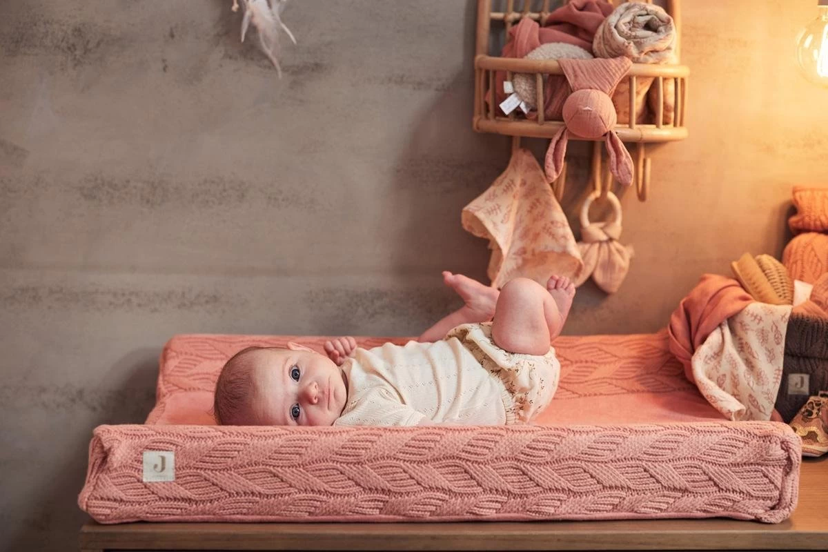 Jollein Aankleedkussenhoes Spring Knit 50x70cm - Rosewood 6 Jollein Aankleedkussenhoes Spring Knit 50x70cm - Rosewood - Afbeelding 6