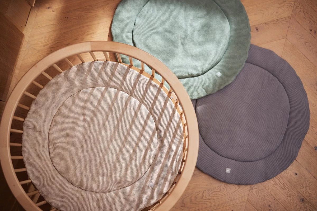 Jollein Boxkleed Rond ⌀ 95cm Basic Knit - Forest Green 8 Jollein Boxkleed Rond ⌀ 95cm Basic Knit - Forest Green - Afbeelding 8