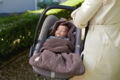 Jollein Voetenzak Voor Autostoel & Kinderwagen - Spring Knit - Chestnut -Jollein Babyparadijs 1200x800 915