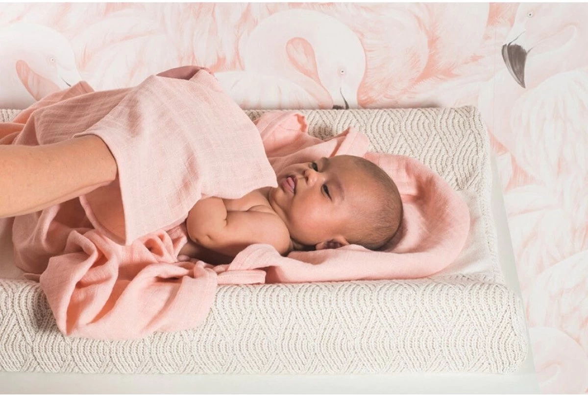 Jollein Hydrofiele Doek Small 70x70cm Bamboe Katoen - Pale Pink - 4 Stuks 2 Jollein Hydrofiele Doek Small 70x70cm Bamboe Katoen - Pale Pink - 4 Stuks - Afbeelding 2