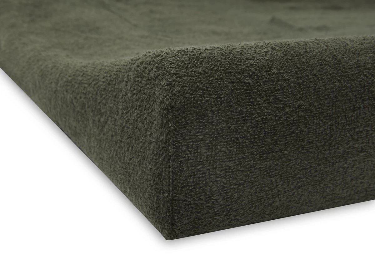 Jollein Aankleedkussenhoes Badstof 50x70cm - Leaf Green - 2 Stuks 2 Jollein Aankleedkussenhoes Badstof 50x70cm - Leaf Green - 2 Stuks - Afbeelding 2