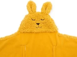 Jollein Wikkeldeken Bunny 100x105cm - Mustard -Jollein Babyparadijs 1200x886