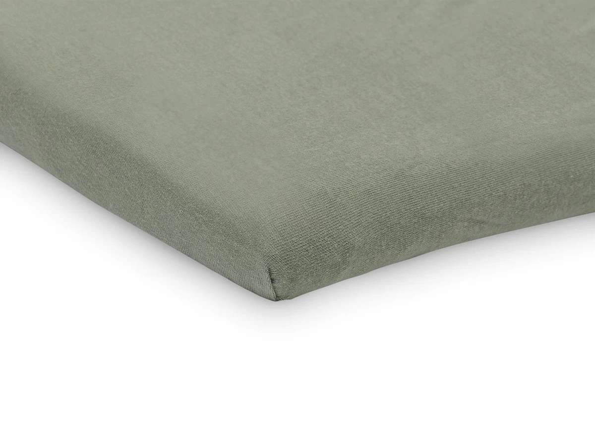 Jollein Baby Hoeslaken Boxmatras Jersey 75x95cm - Ash Green 2 Jollein Baby Hoeslaken Boxmatras Jersey 75x95cm - Ash Green - Afbeelding 2